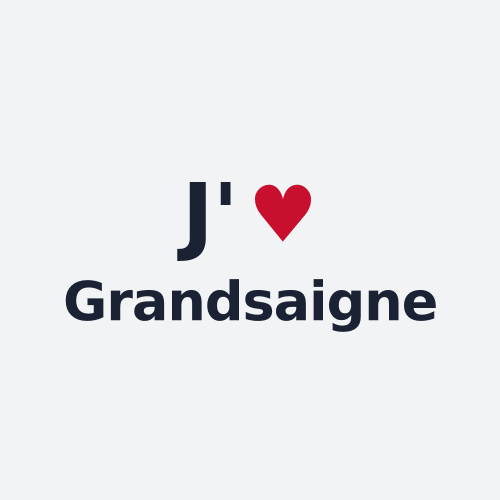 Poster personnalisé Grandsaigne — design « J'aime Grandsaigne » imprimé sur le poster