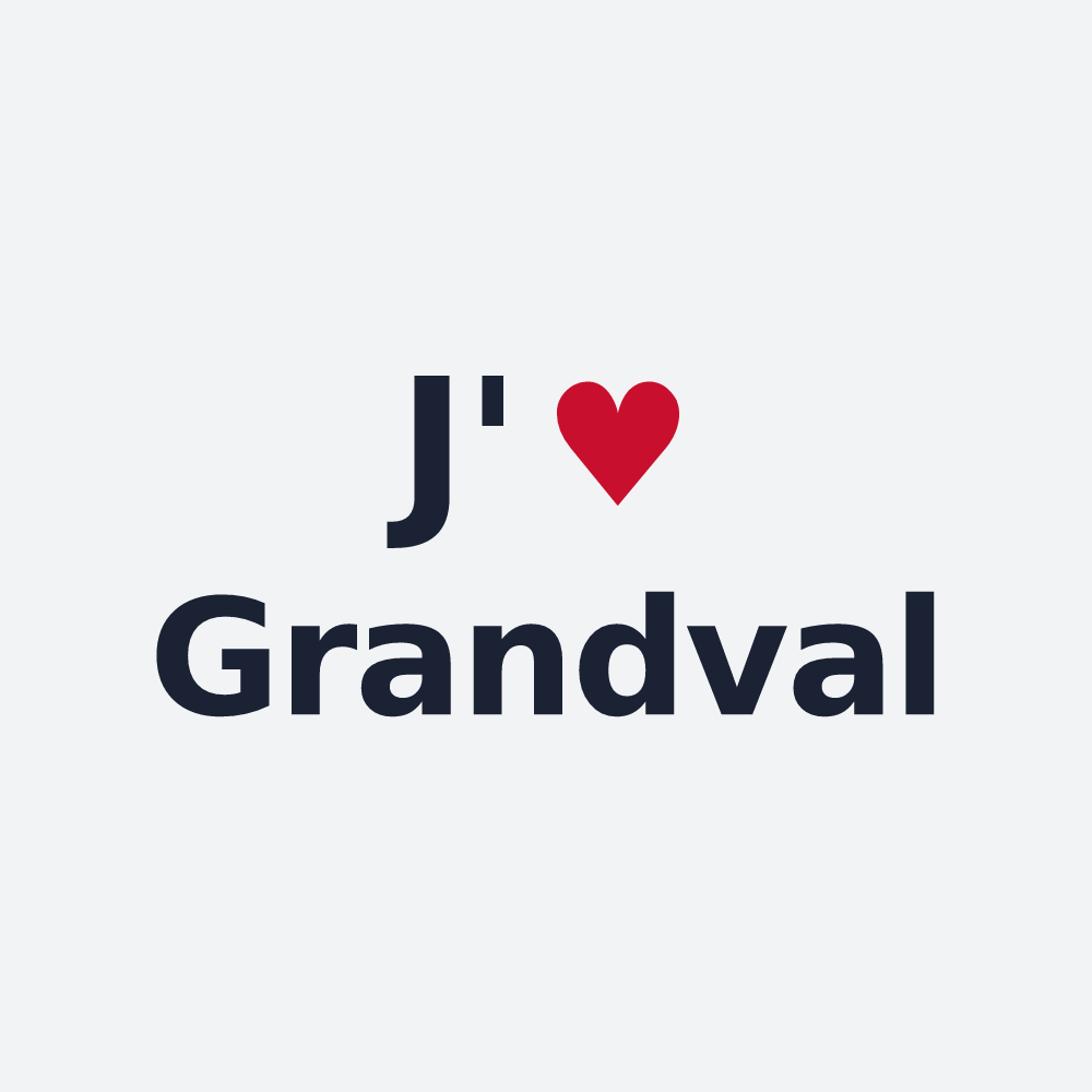 Poster personnalisé Grandval — design J'aime Grandval