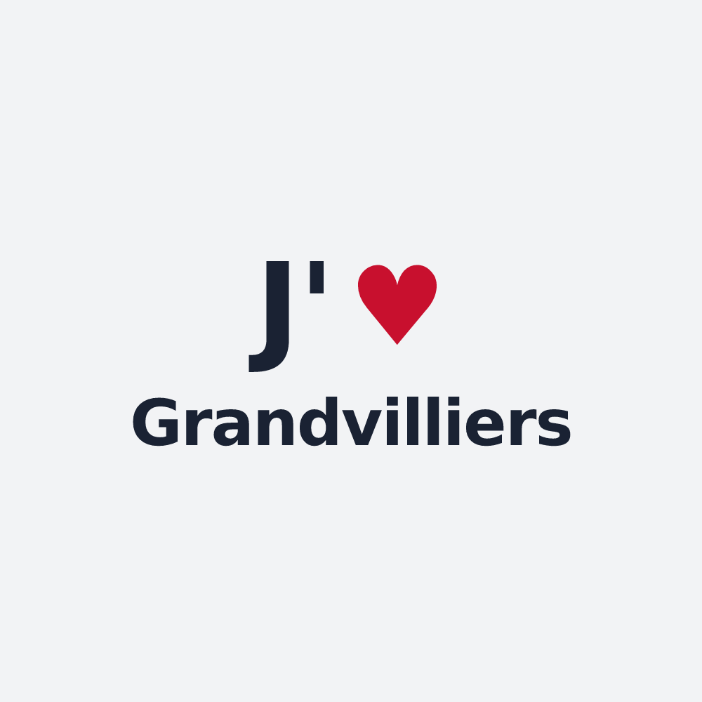 Poster personnalisé Grandvilliers — design J'aime Grandvilliers