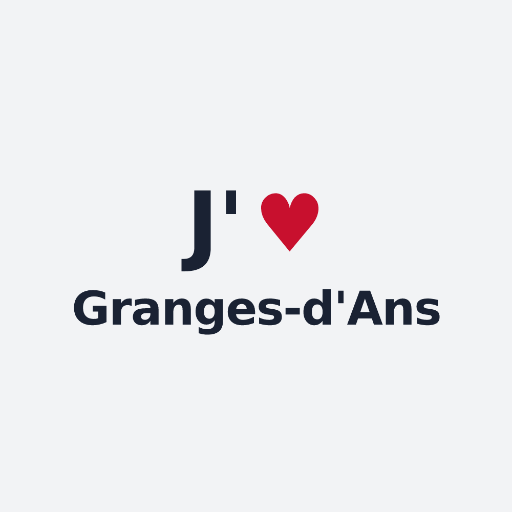 Poster personnalisé Granges-d'Ans — design J'aime Granges-d'Ans