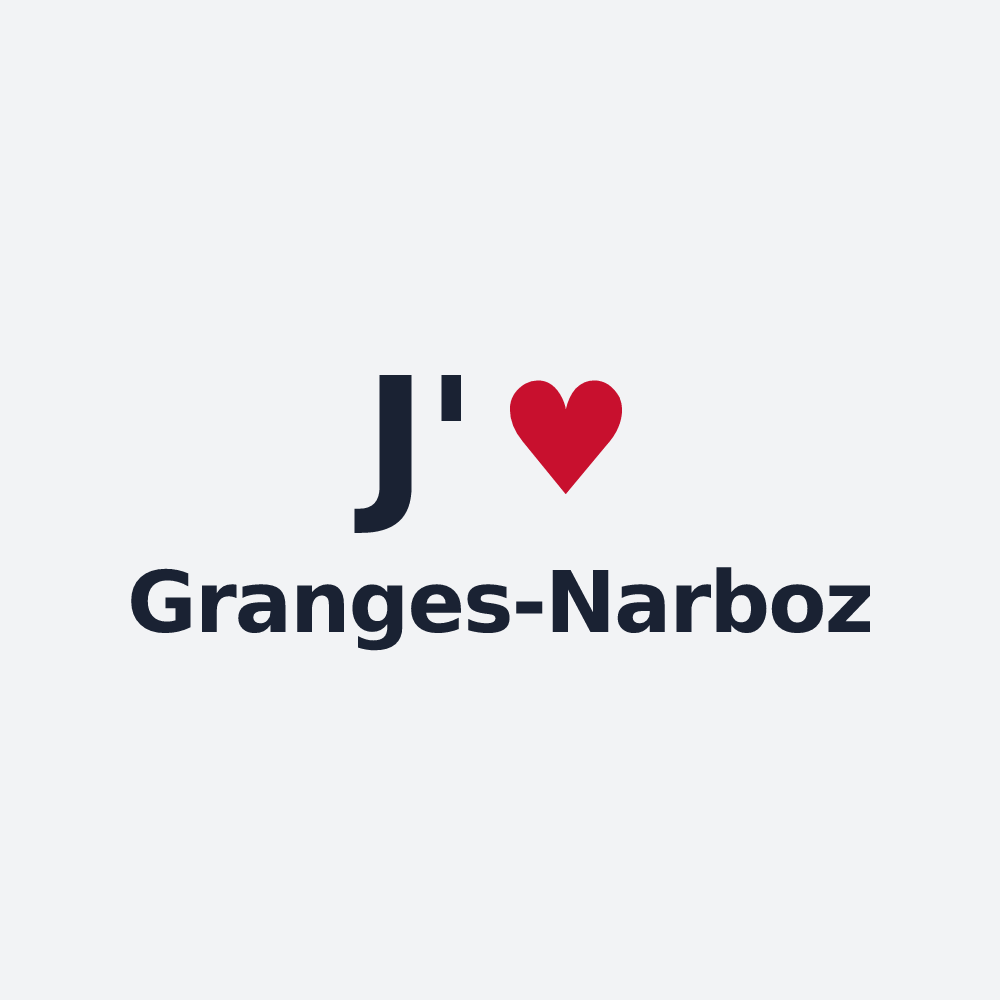 Poster personnalisé Granges-Narboz — design J'aime Granges-Narboz