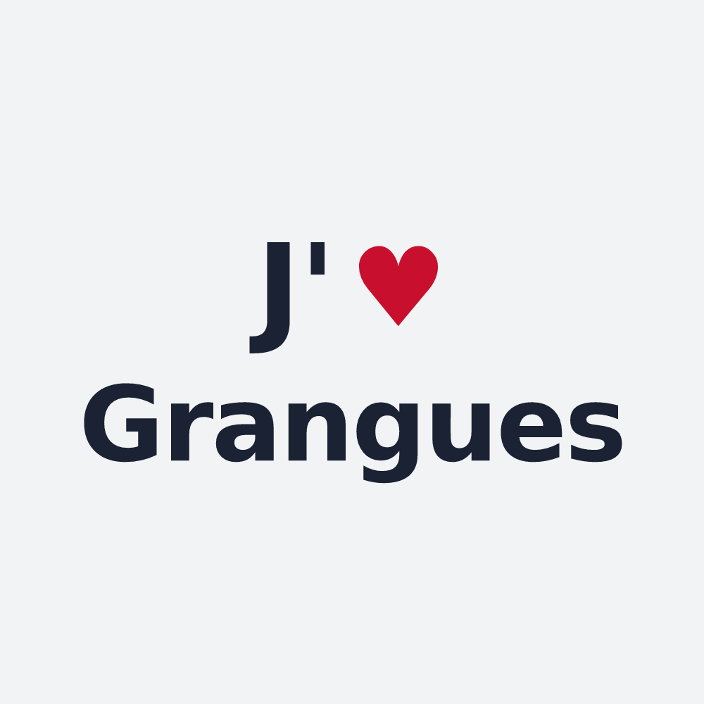 Poster personnalisé Grangues — design J'aime Grangues
