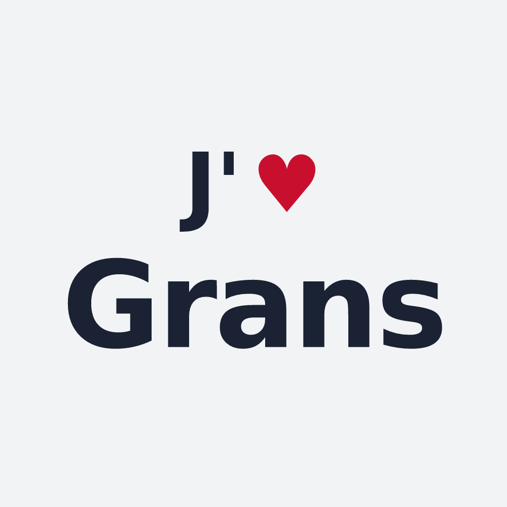 Poster personnalisé Grans — design J'aime Grans