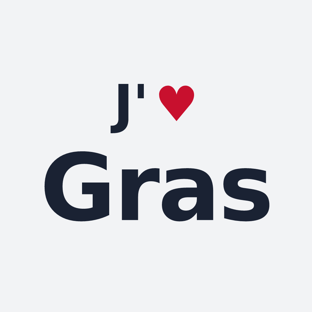 Poster personnalisé Gras — design J'aime Gras