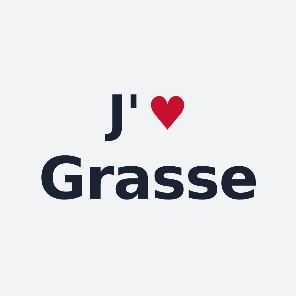 Poster personnalisé Grasse — design J'aime Grasse
