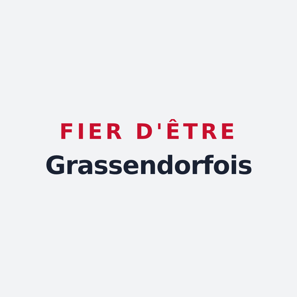 Poster « Fier d'être Grassendorfois » — design pour Grassendorf
