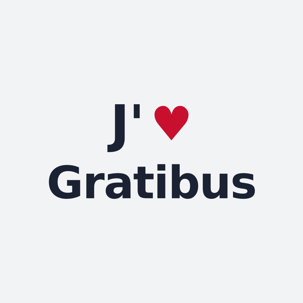 Poster personnalisé Gratibus — design J'aime Gratibus