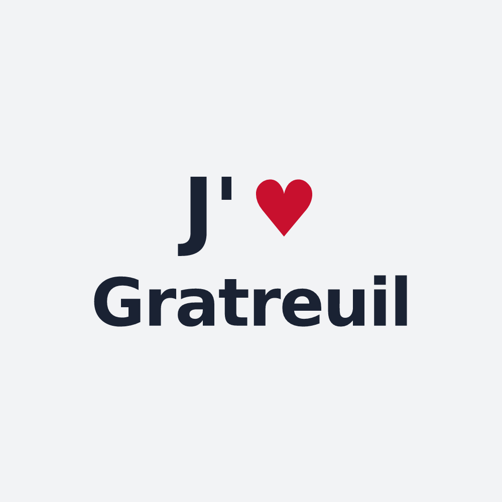 Poster personnalisé Gratreuil — design J'aime Gratreuil