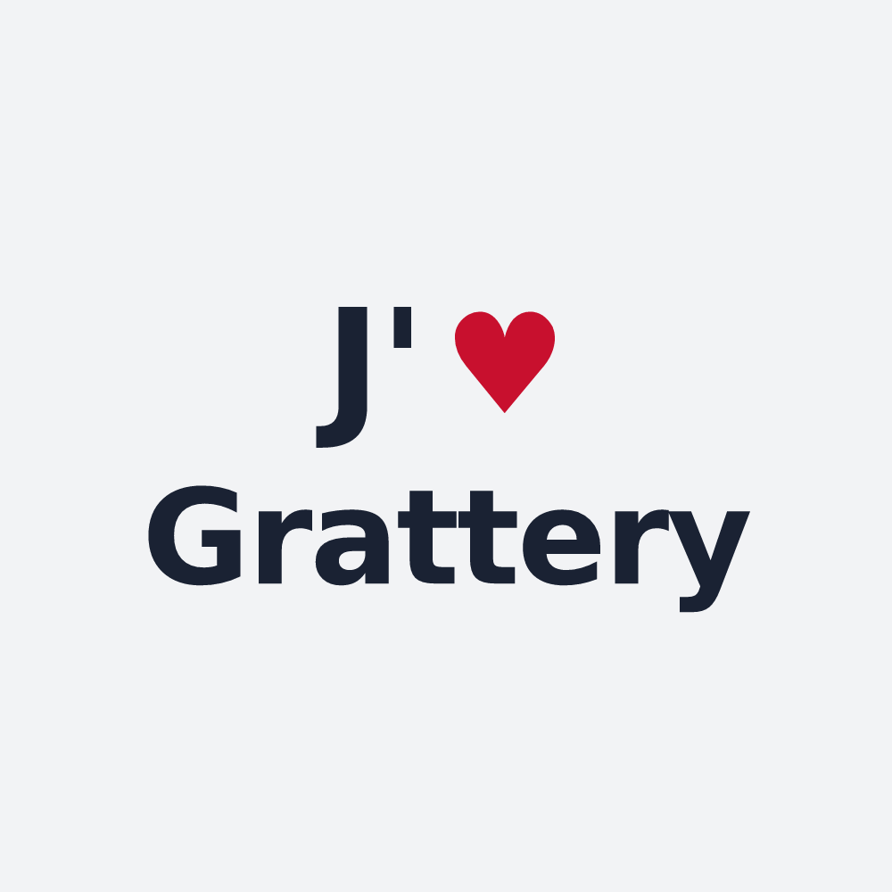 Poster personnalisé Grattery — design J'aime Grattery