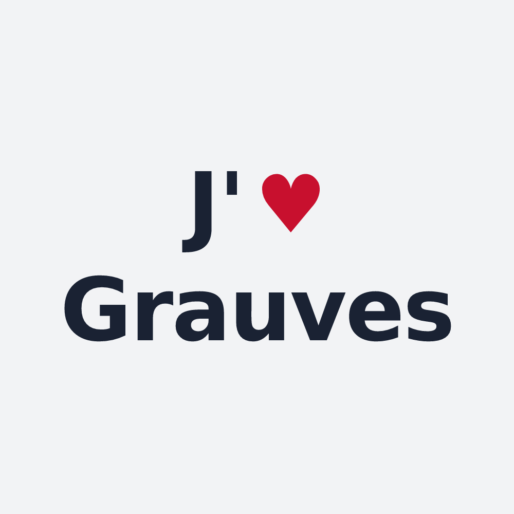 Poster personnalisé Grauves — design « J'aime Grauves » imprimé sur le poster