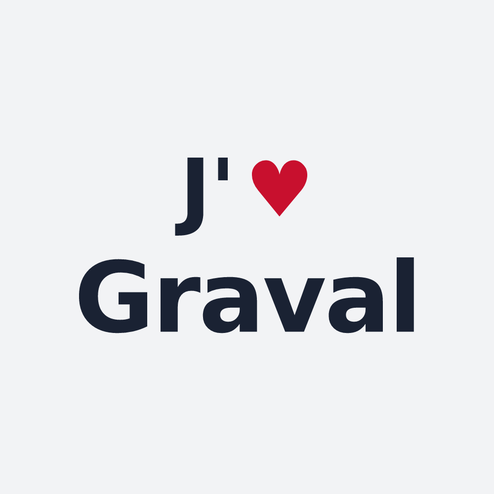Poster personnalisé Graval — design J'aime Graval