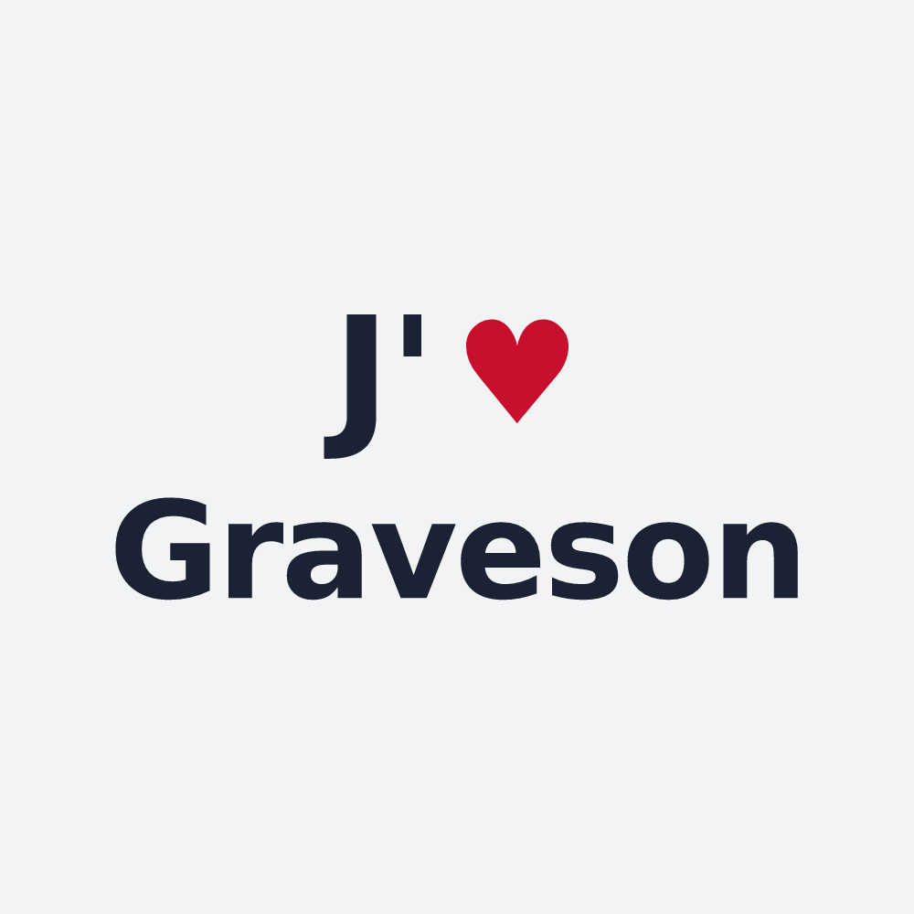 Poster personnalisé Graveson — design J'aime Graveson