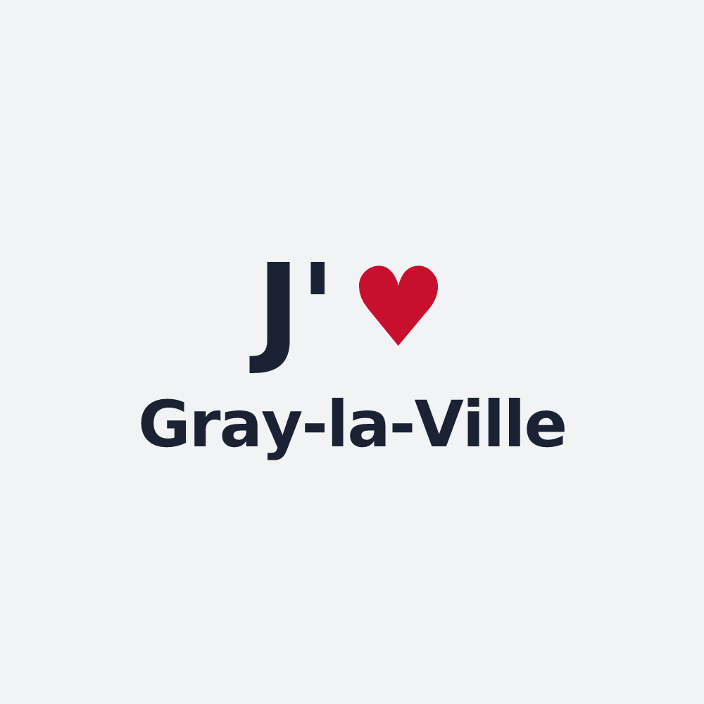 Poster personnalisé Gray-la-Ville — design J'aime Gray-la-Ville