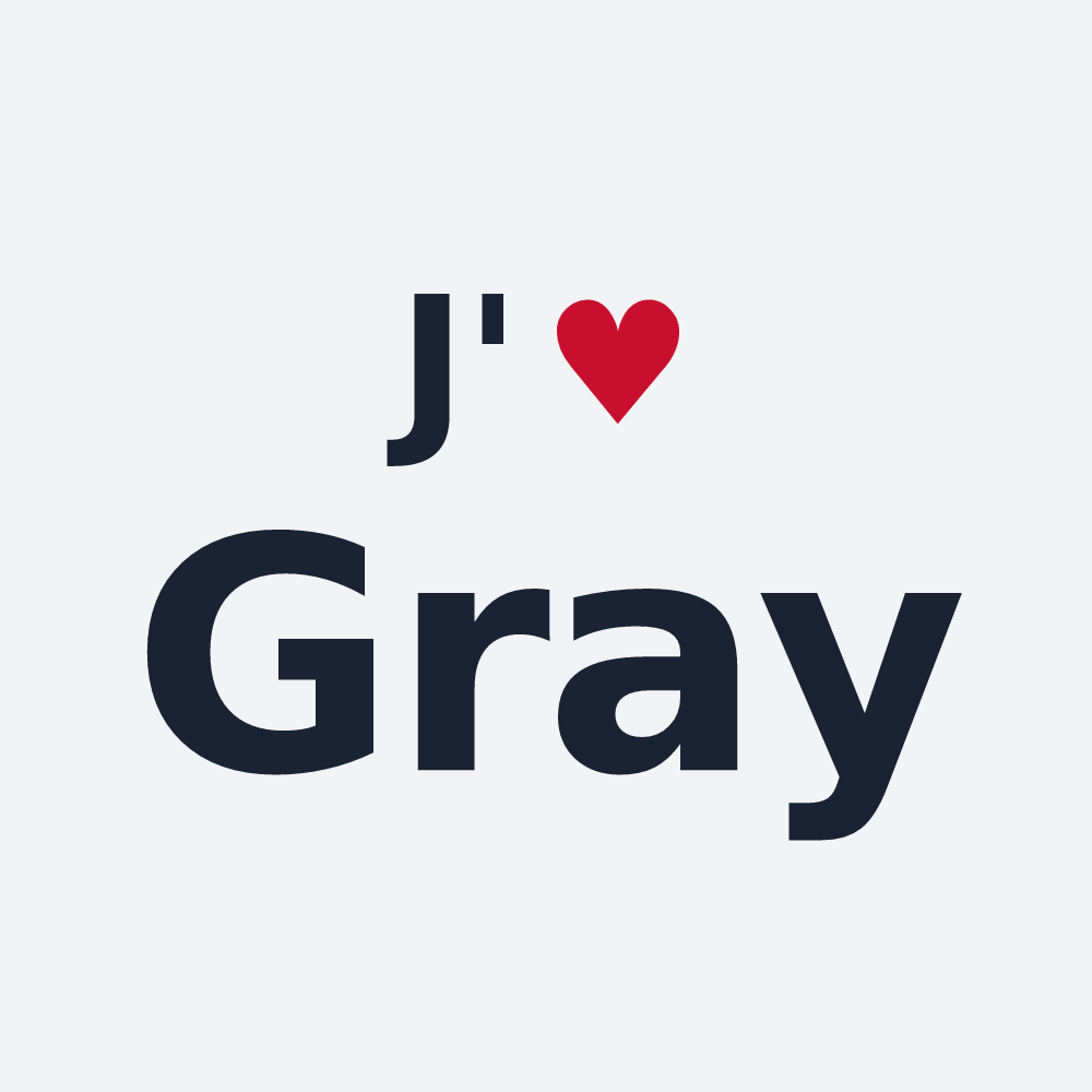 Poster personnalisé Gray — design J'aime Gray