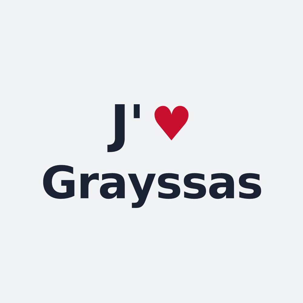 Poster personnalisé Grayssas — design J'aime Grayssas