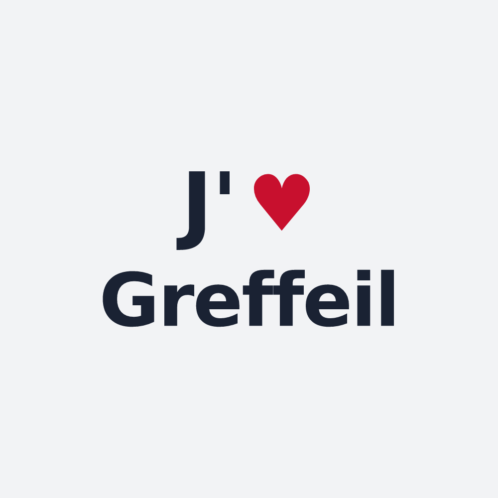 Poster personnalisé Greffeil — design J'aime Greffeil