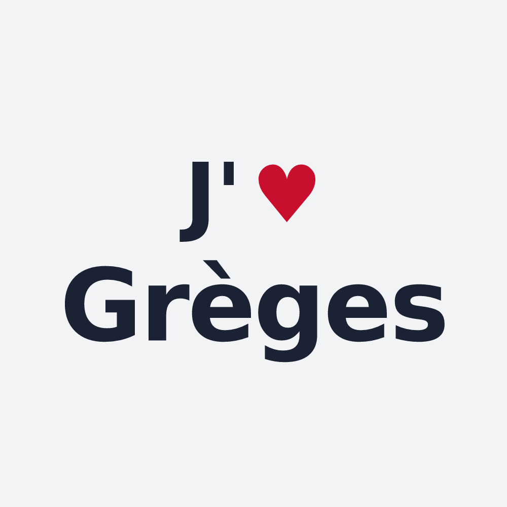 Poster personnalisé Grèges — design J'aime Grèges