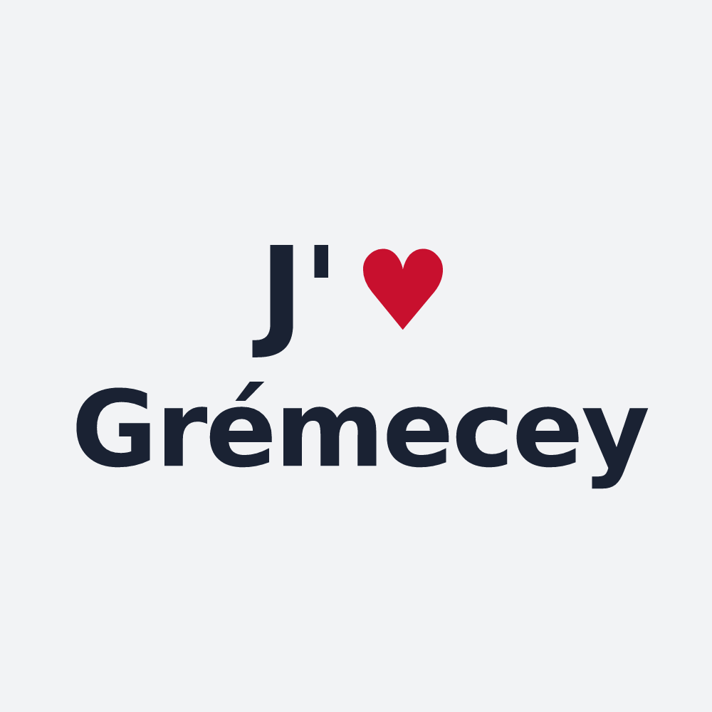 Poster personnalisé Grémecey — design « J'aime Grémecey » imprimé sur le poster