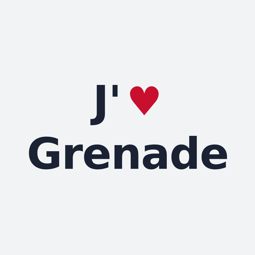 Poster personnalisé Grenade — design J'aime Grenade