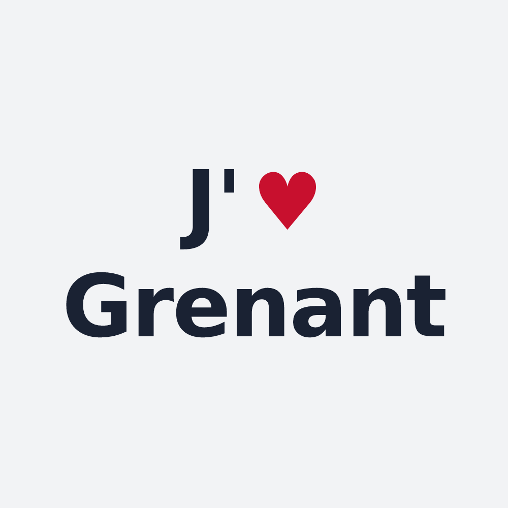 Poster personnalisé Grenant — design J'aime Grenant