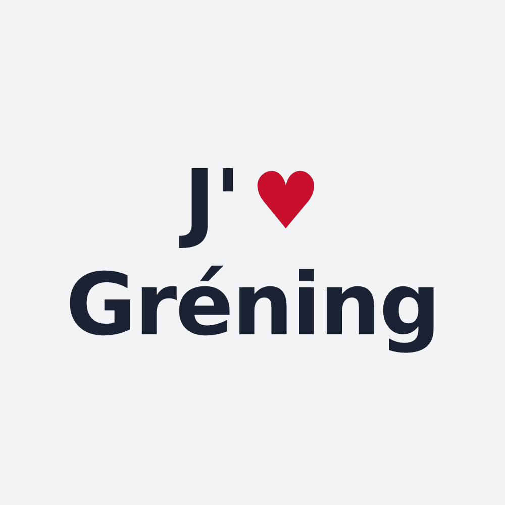 Poster personnalisé Gréning — design J'aime Gréning