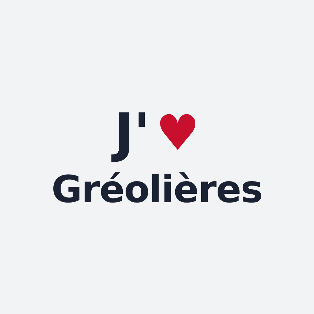 Poster personnalisé Gréolières — design « J'aime Gréolières » imprimé sur le poster