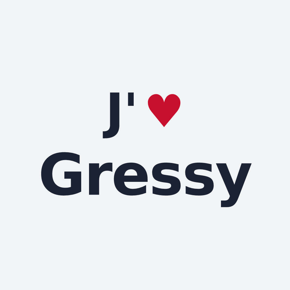 Poster personnalisé Gressy — design J'aime Gressy