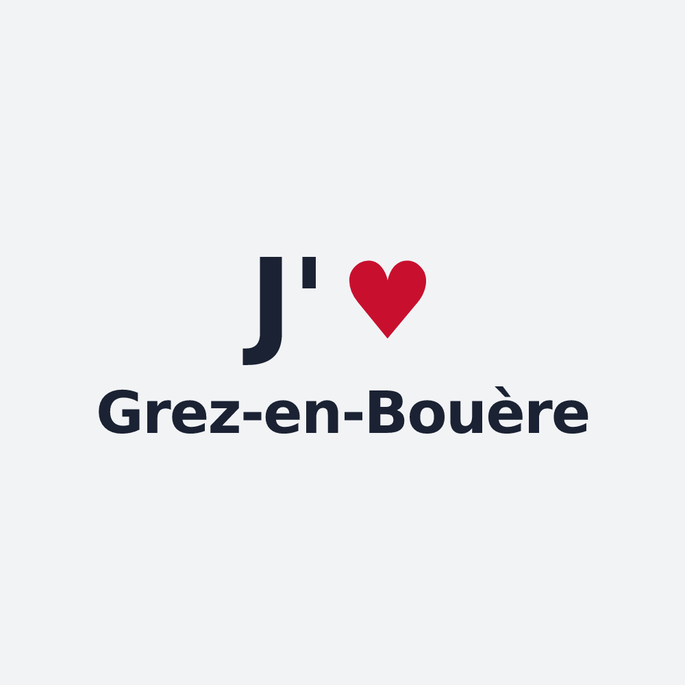 Poster personnalisé Grez-en-Bouère — design J'aime Grez-en-Bouère