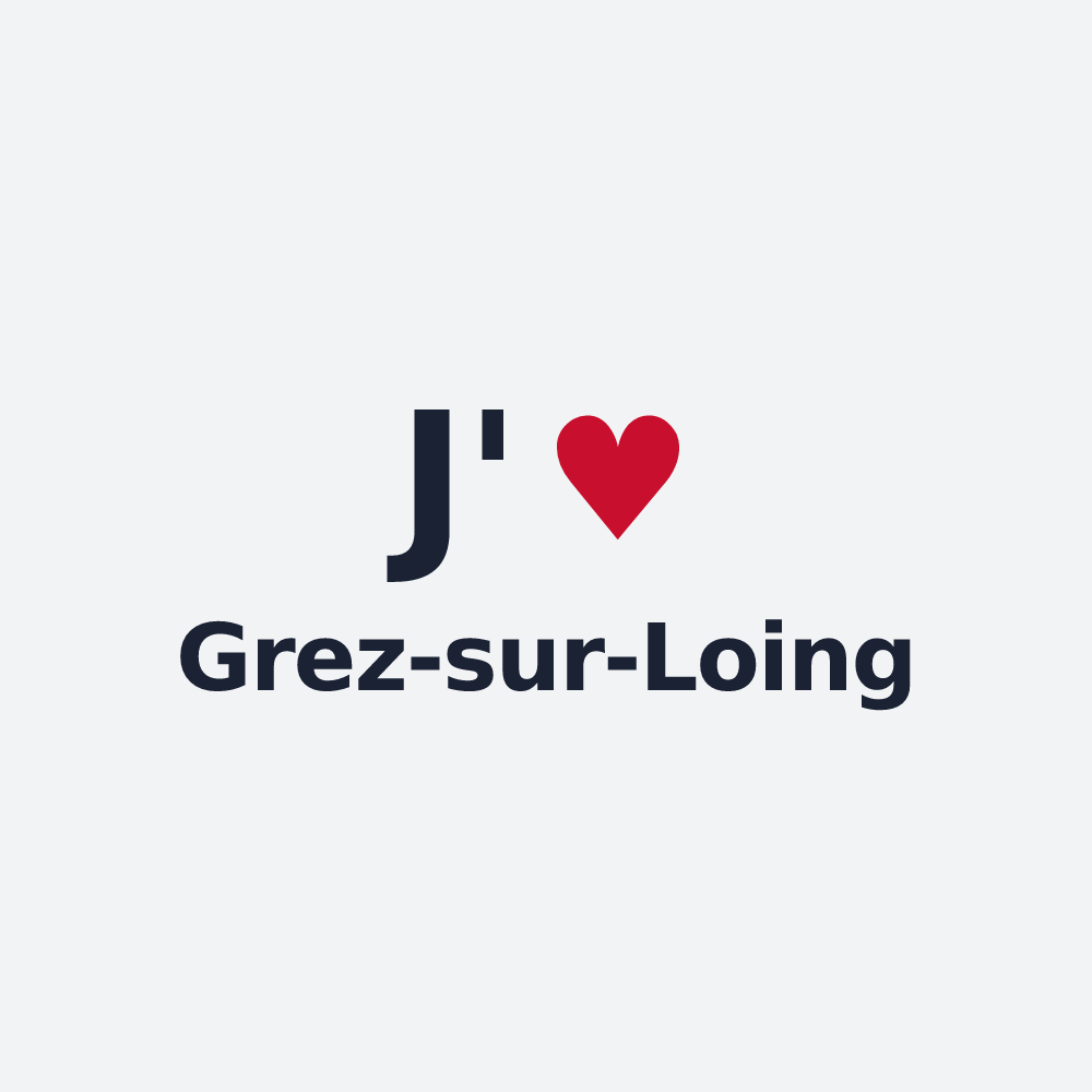 Poster personnalisé Grez-sur-Loing — design J'aime Grez-sur-Loing