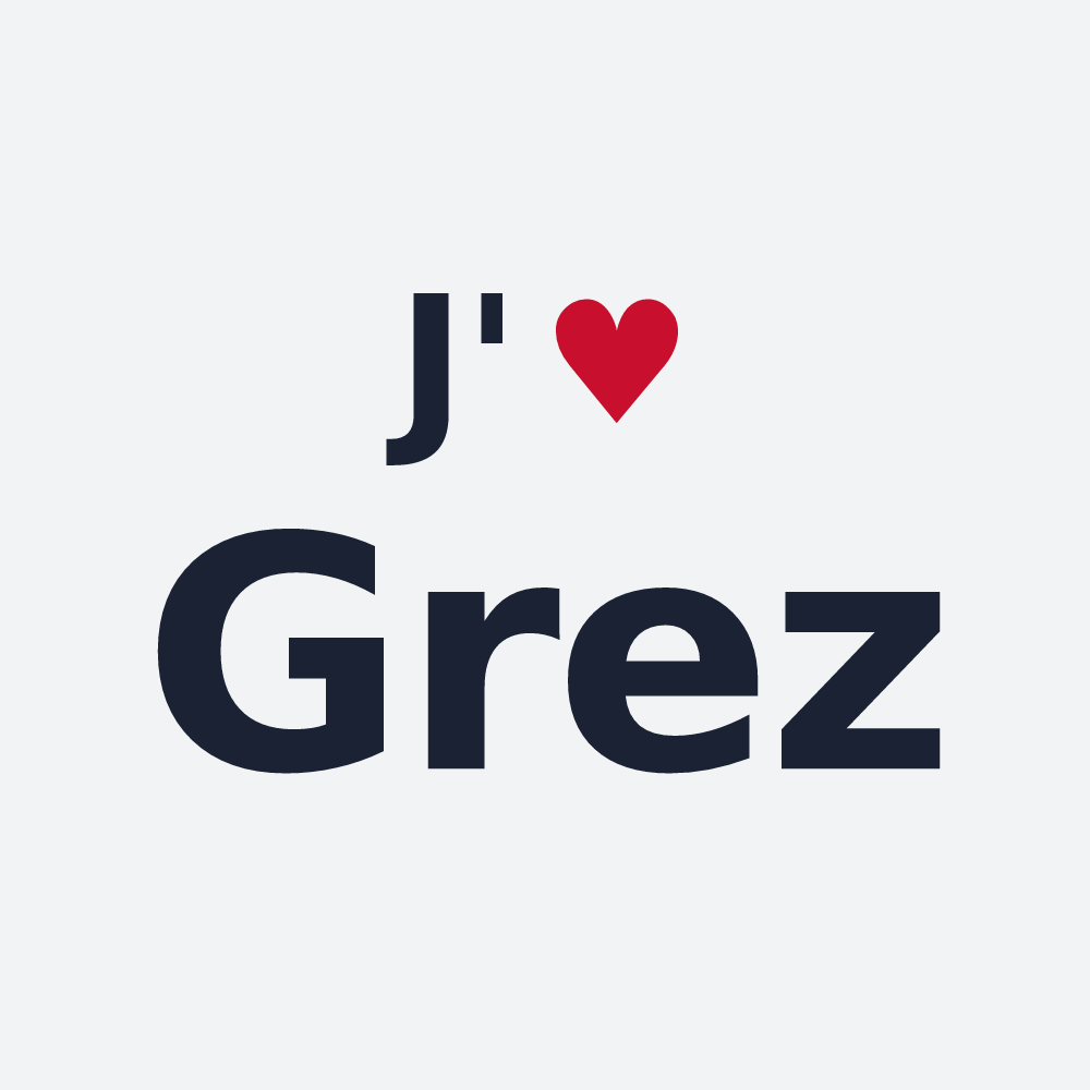 Poster personnalisé Grez — design J'aime Grez