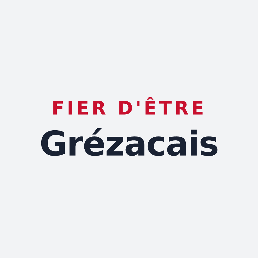 Poster « Fier d'être Grézacais » — design pour Grézac