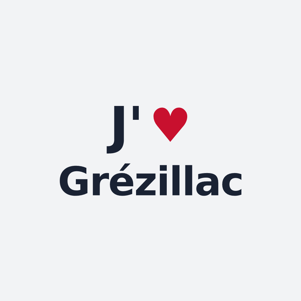 Poster personnalisé Grézillac — design J'aime Grézillac