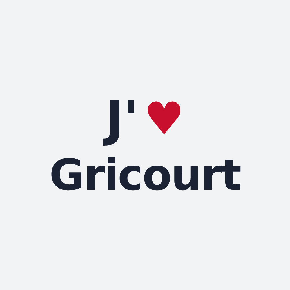 Poster personnalisé Gricourt — design J'aime Gricourt