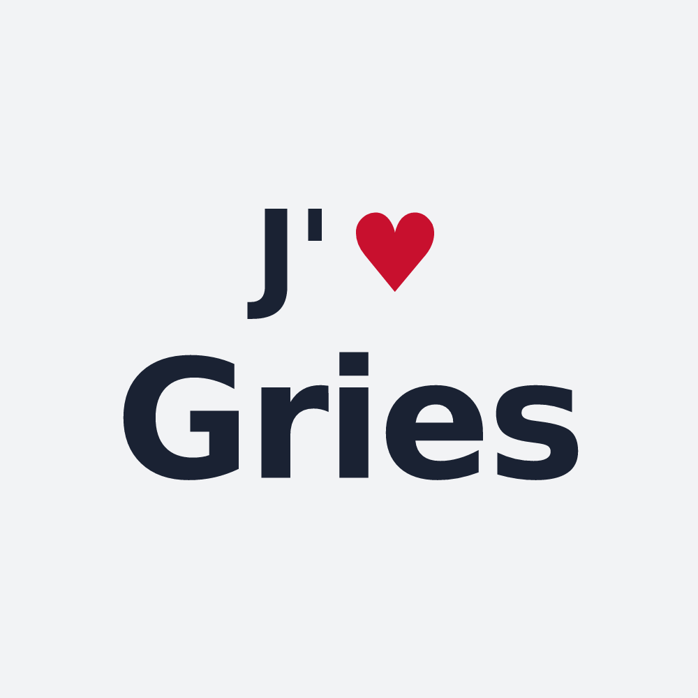 Poster personnalisé Gries — design J'aime Gries