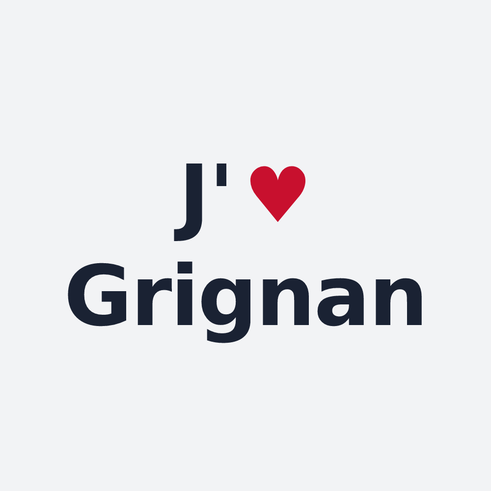 Poster personnalisé Grignan — design J'aime Grignan
