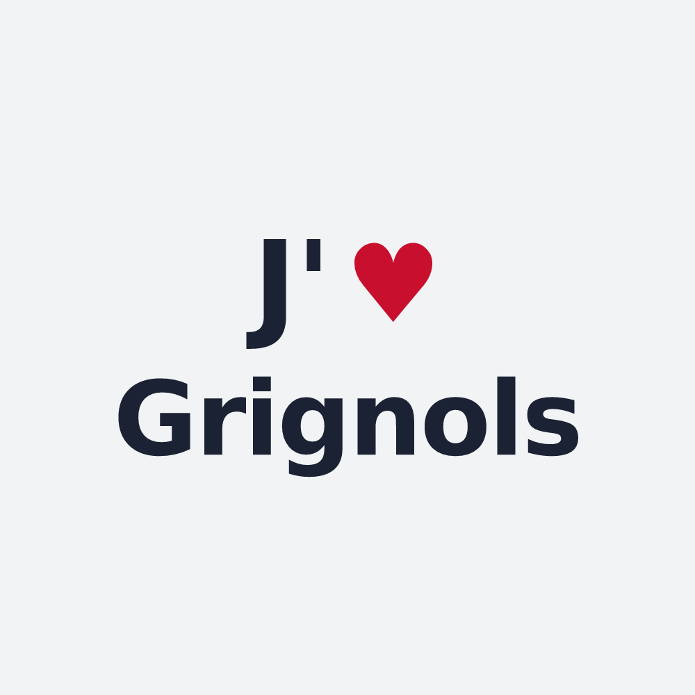Poster personnalisé Grignols — design J'aime Grignols