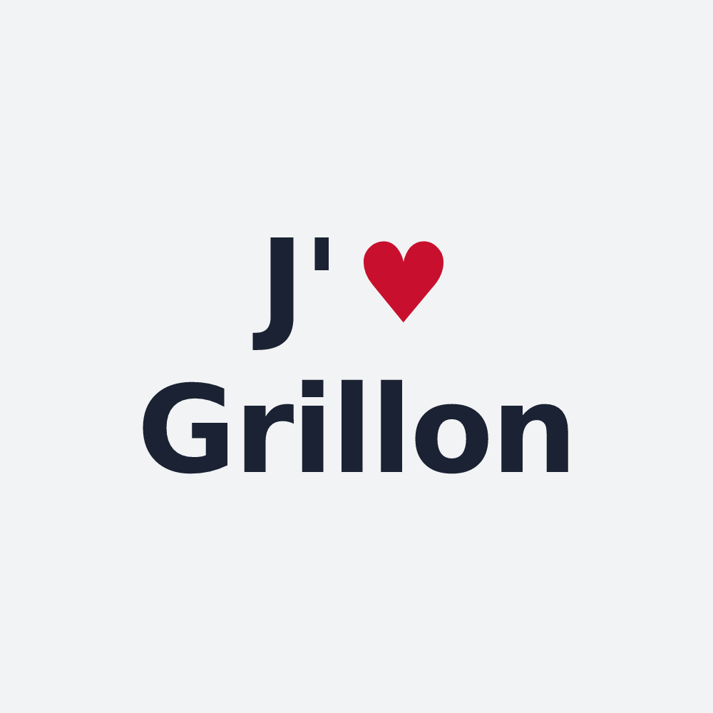 Poster personnalisé Grillon — design J'aime Grillon