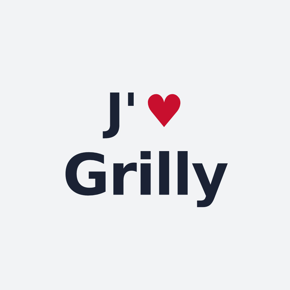 Poster personnalisé Grilly — design J'aime Grilly