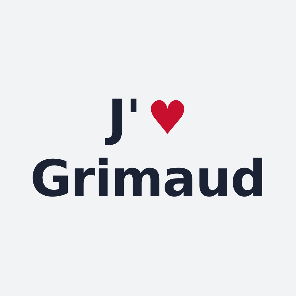 Poster personnalisé Grimaud — design J'aime Grimaud