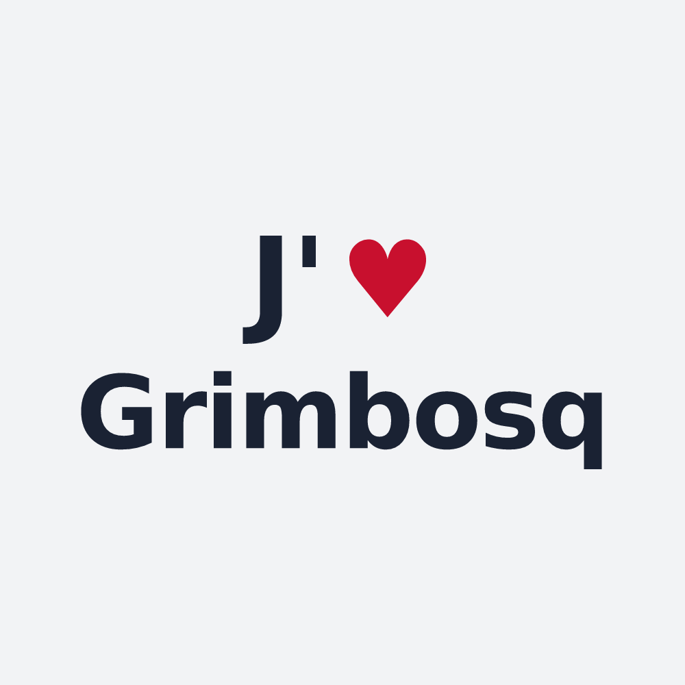 Poster personnalisé Grimbosq — design J'aime Grimbosq