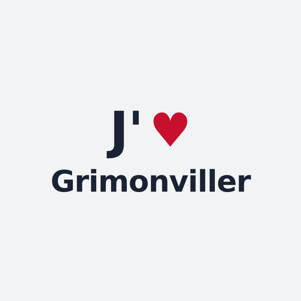 Poster personnalisé Grimonviller — design J'aime Grimonviller