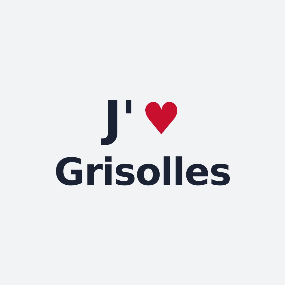 Poster personnalisé Grisolles — design J'aime Grisolles