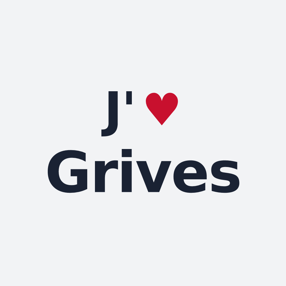Poster personnalisé Grives — design J'aime Grives
