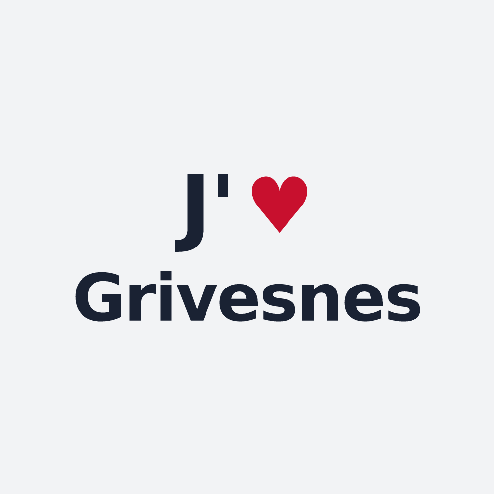 Poster personnalisé Grivesnes — design J'aime Grivesnes