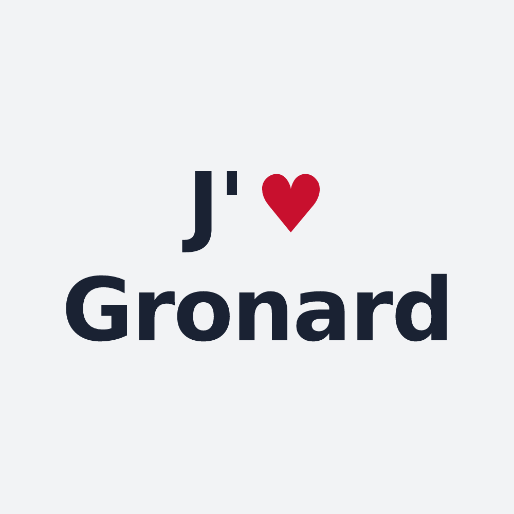 Poster personnalisé Gronard — design J'aime Gronard