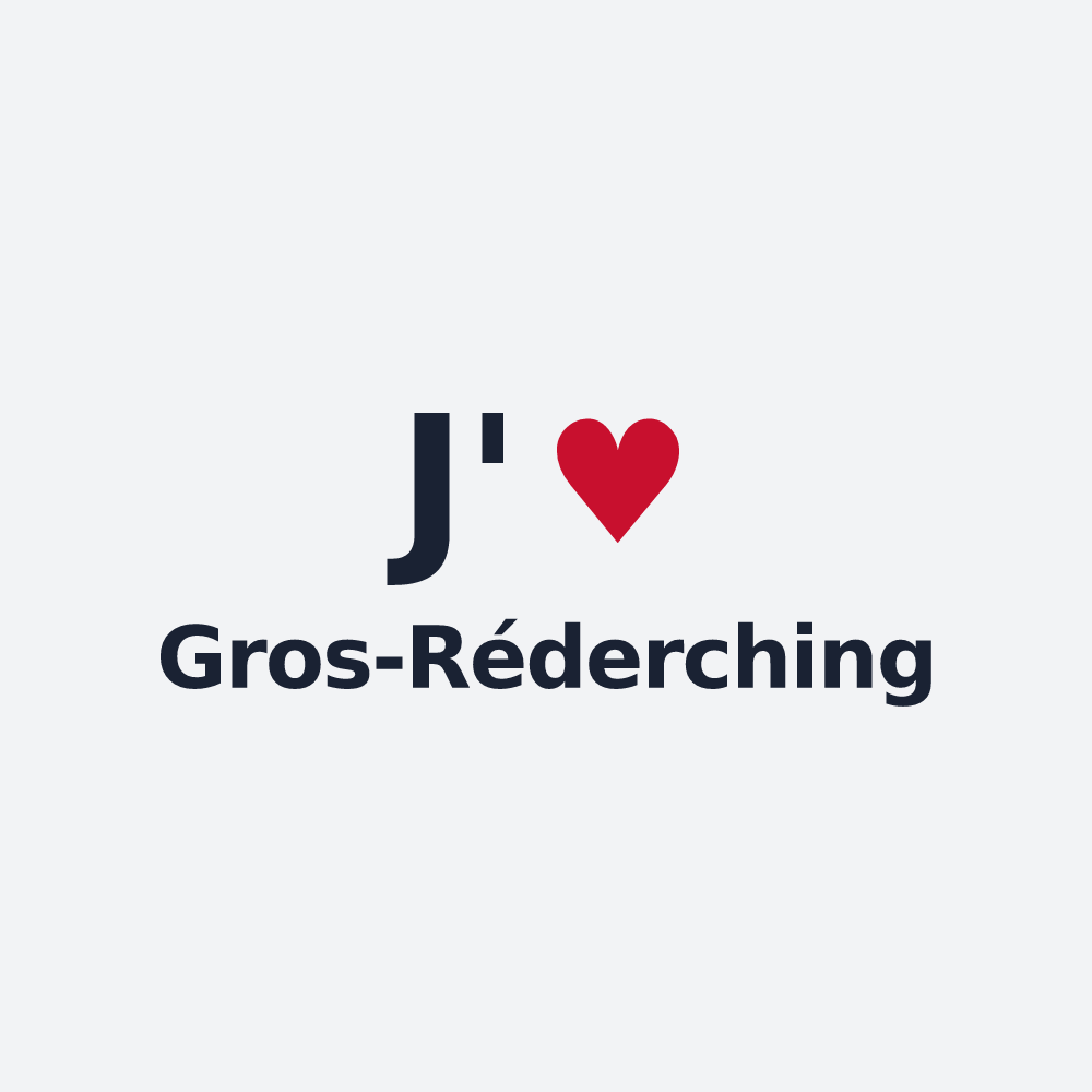 Poster personnalisé Gros-Réderching — design J'aime Gros-Réderching