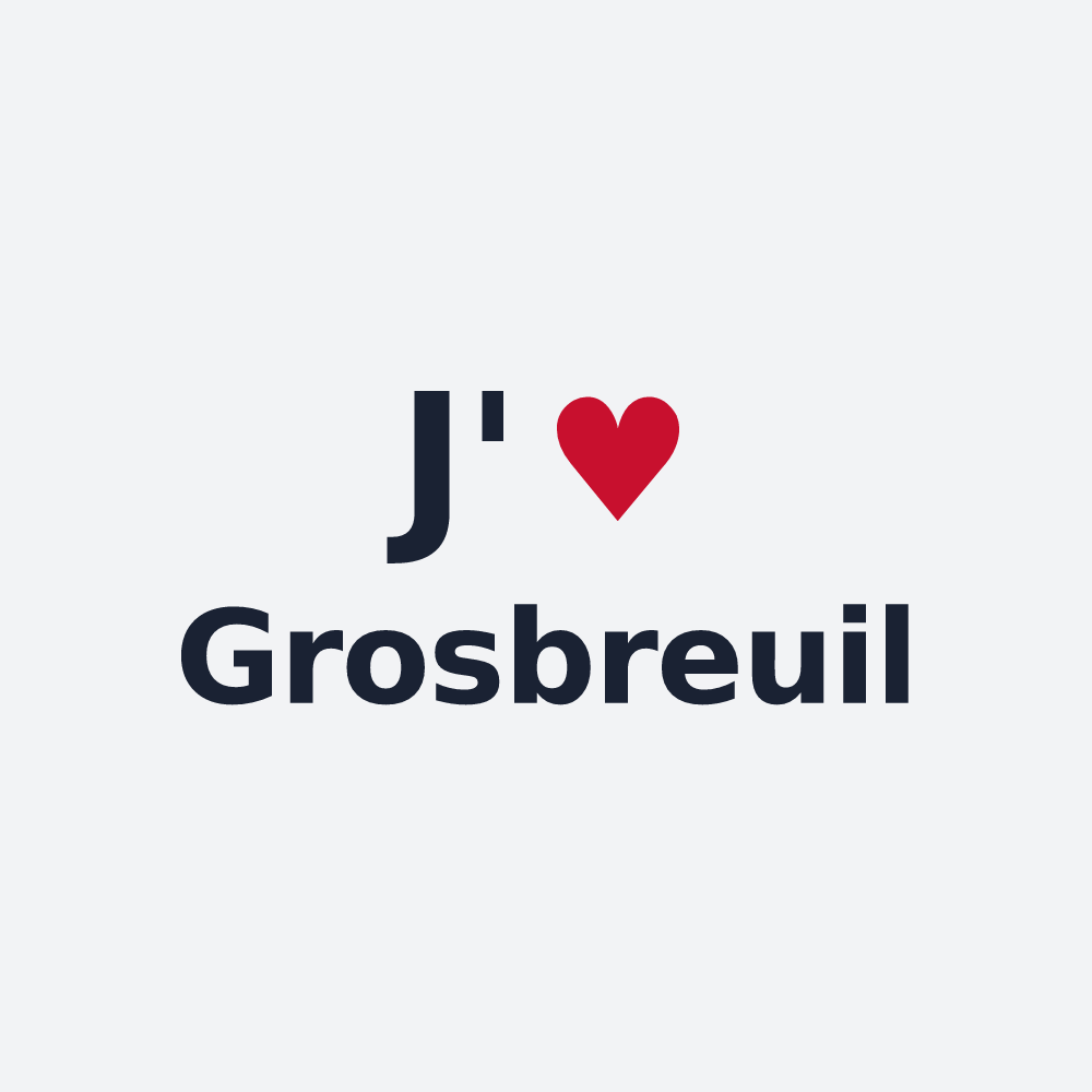 Poster personnalisé Grosbreuil — design J'aime Grosbreuil