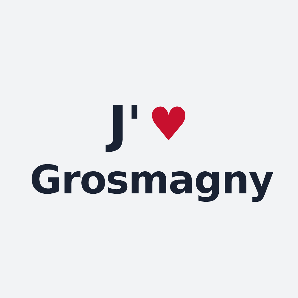 Poster personnalisé Grosmagny — design « J'aime Grosmagny » imprimé sur le poster