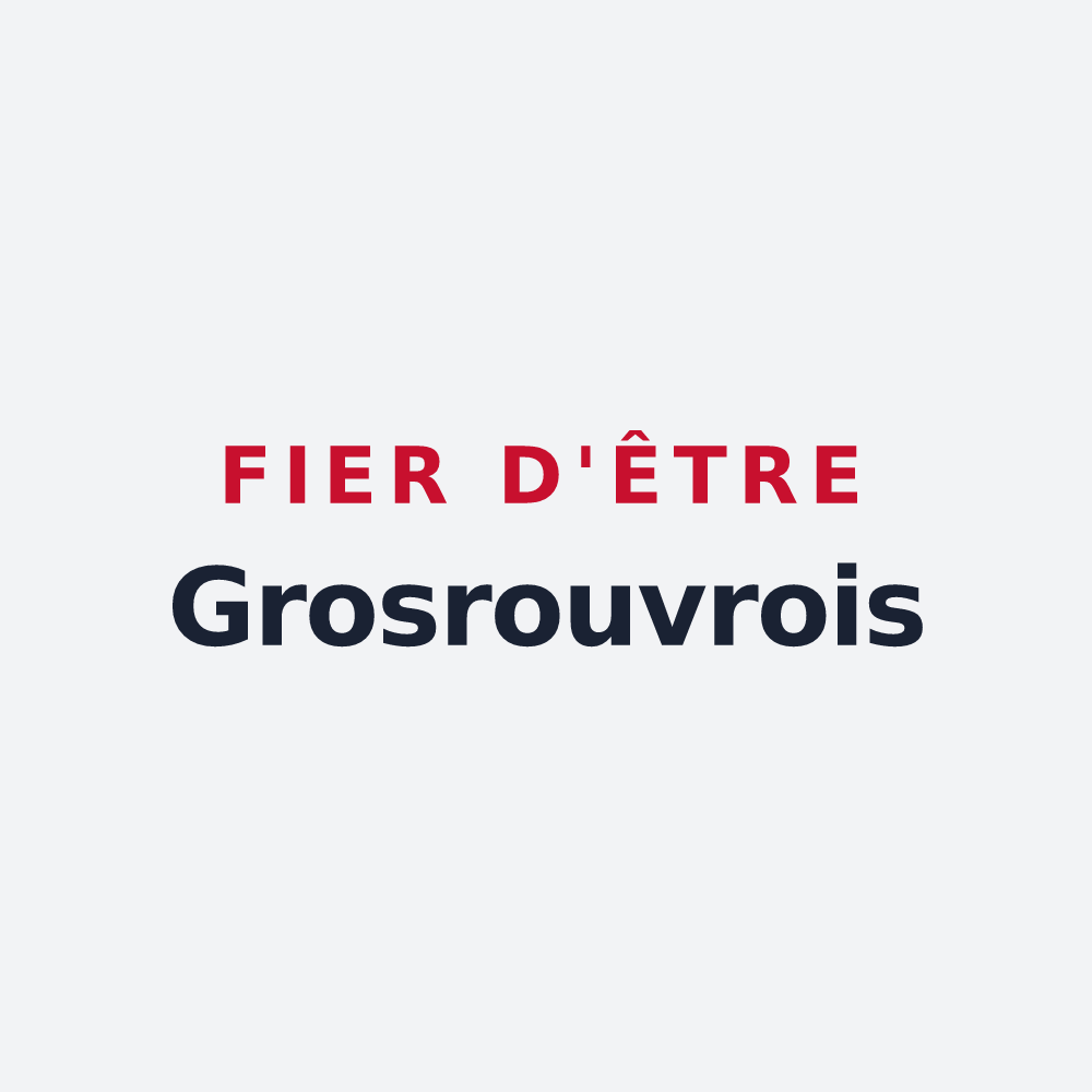 Poster « Fier d'être Grosrouvrois » — design pour Grosrouvre