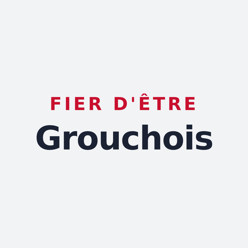 Poster « Fier d'être Grouchois » — design pour Grouches-Luchuel